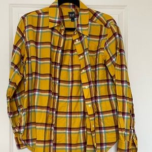 Mustard Yellow Plaid Flannel by Gap